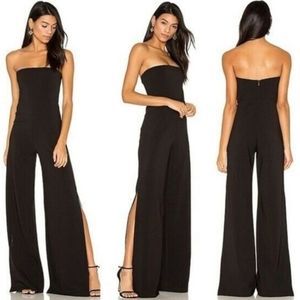 NOOKIE (Revolve) Black Glamour Wideleg Jumpsuit